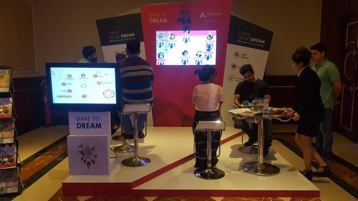 Axis Bank Dare to Dream installation campaign execution